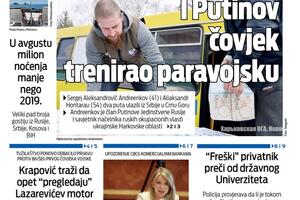 Naslovna strana "Vijesti" za 1. oktobar 2025.