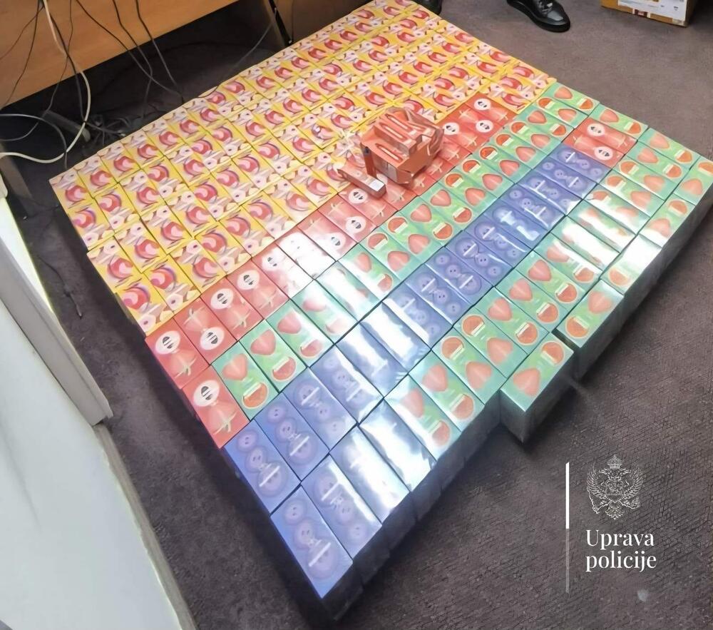 Zaplijenjene elektronske cigarete, Berane