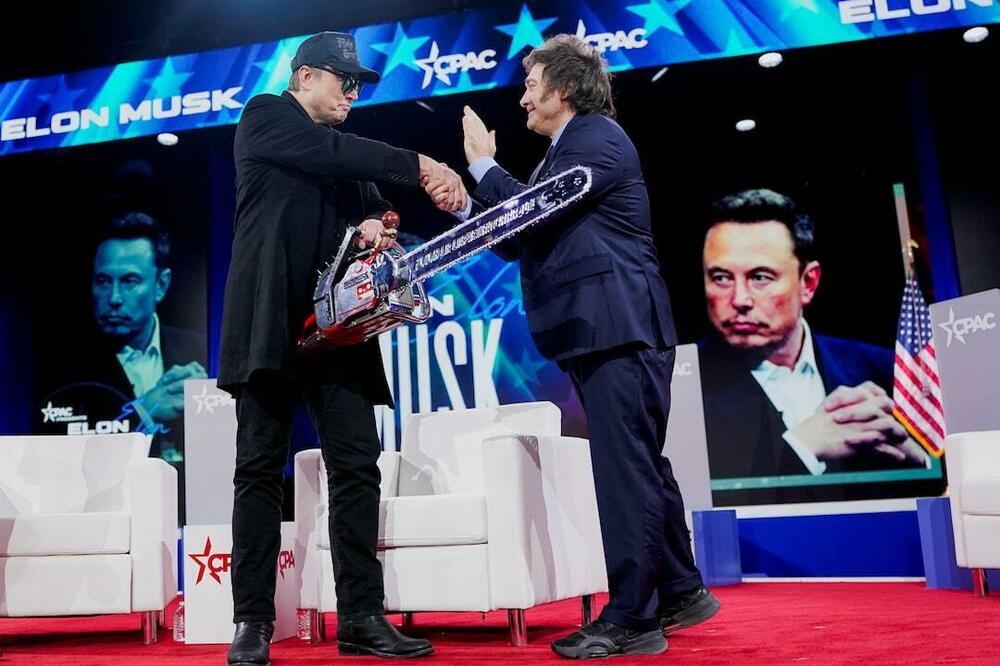 Ilon Mask i Havijer Milej, Foto: Rojters