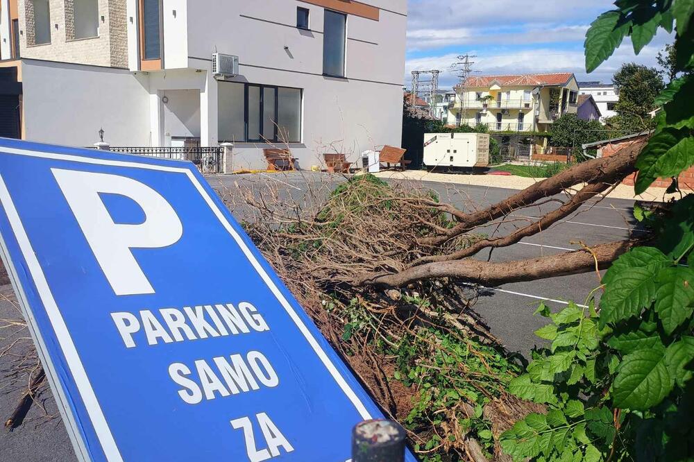 Oboren saobraćajni znak u Štoju, Foto: Samir Adrović