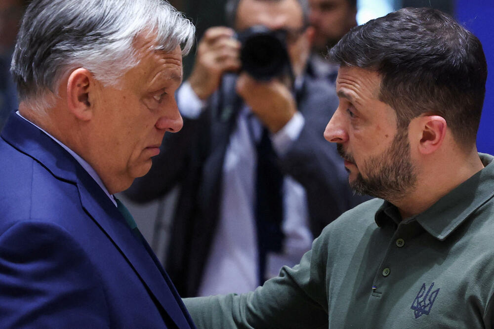 Orban i predsjednik Ukrajine Volodimir Zelenski na samitu EU u Briselu u junu 2024., Foto: Rojters