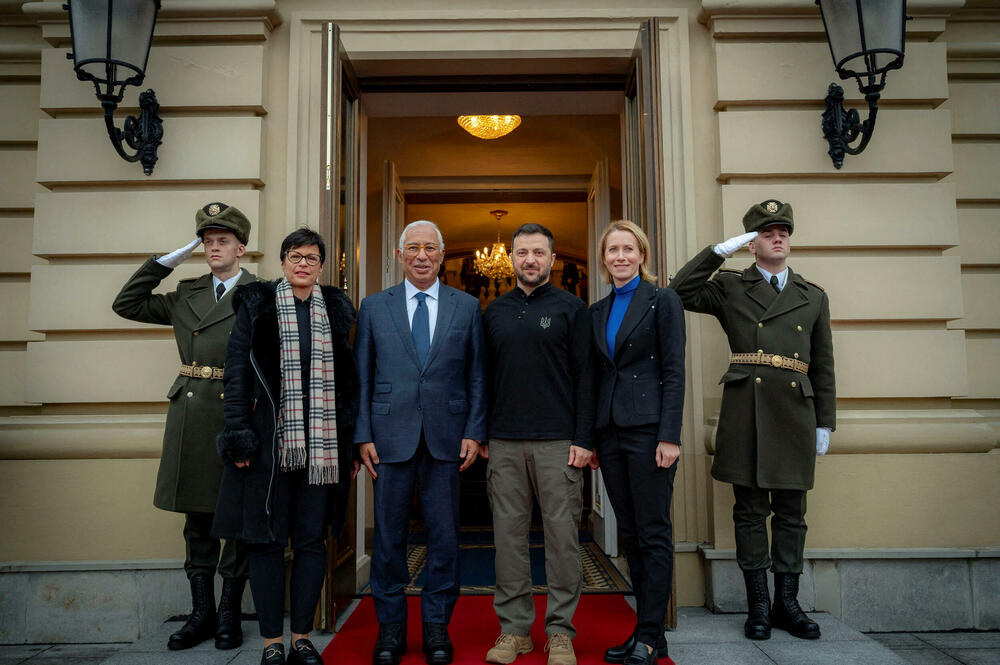 Predsjednik Ukrajine sa zvaničnicima EU u Kijevu 1. decembra 2024.