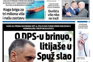 Naslovna strana "Vijesti" za 8. oktobar 2025.