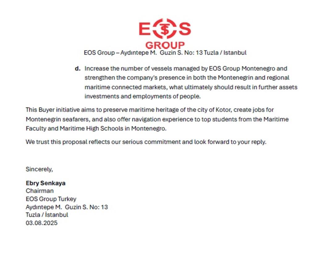 <p>Turci za brodove “Kotor” i “ Dvadesetprvi maj” nudili 16 miliona dolara (tri više od Danaca), da brodovi ostanu pod crnogorskom zastavom, da dodatno ulože milion u brod “Kotor”, osnuju svoju kompaniju za menadžment brodova u Crnoj Gori...</p>