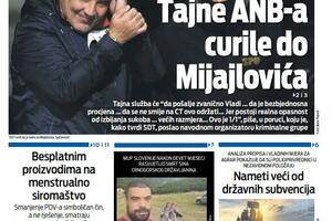 Naslovna strana "Vijesti" za 12. oktobar 2025.