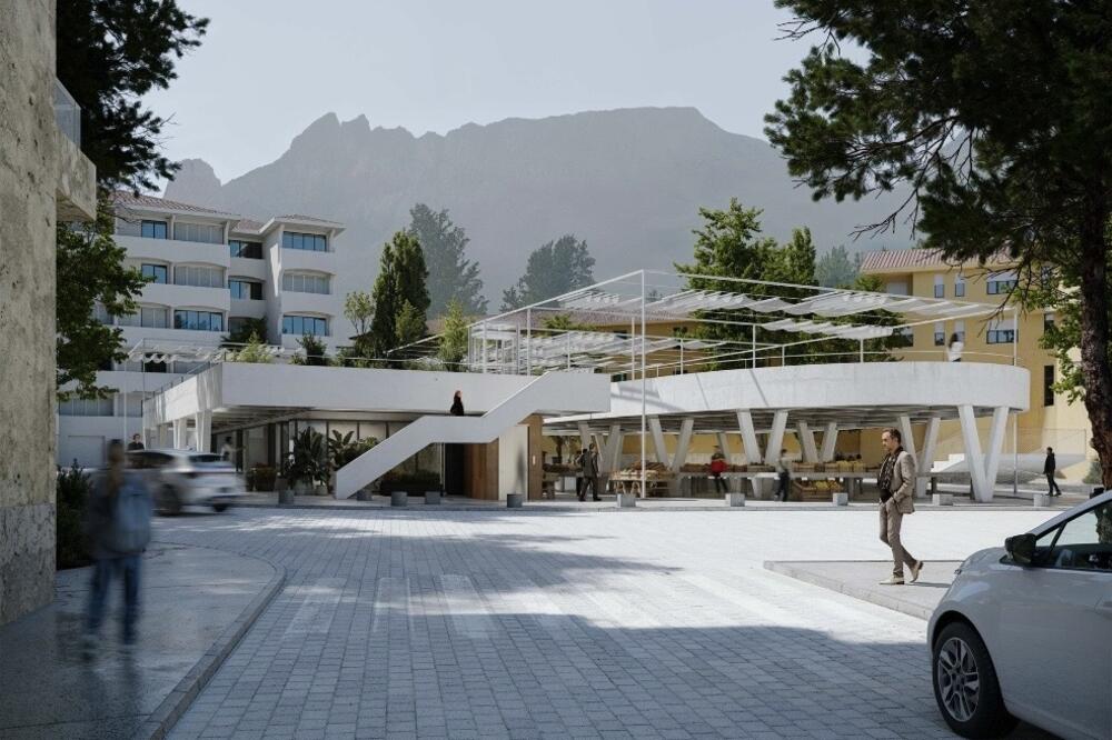 Prvonagrađeno rješenje buduće otvorene pijace u Tivtu, Foto: Opština Tivat