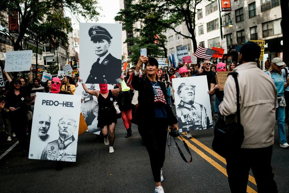 <p>Demonstranti osudili ono što vide kao autoritarne tendencije i nesputanu korupciju predsjednika Sjedinjenih Država</p>