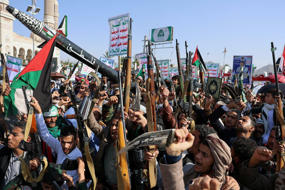 Pripadnici Huta proslavljaju prekid vatre između Hamasa i Izraela (arhiva), Foto: Reuters