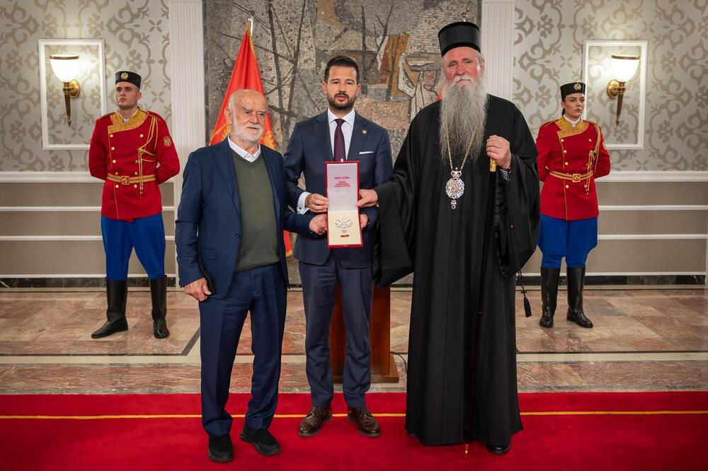 Radović, Milatović i mitropolit Joanikije, Foto: Kancelarija za odnose s javnošću predsjednika Crne Gore