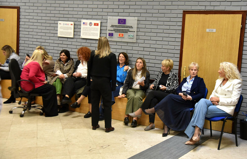 Sa štrajka u podgoričkom Osnovnom sudu (Arhiva)