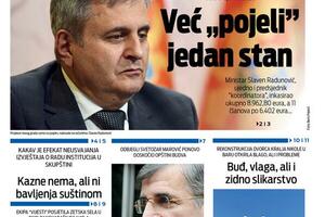 Naslovna strana "Vijesti" za 26. oktobar 2025.