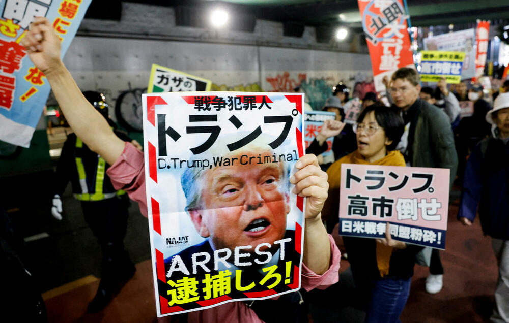 Protest u Tokiju protiv posjete predsjednika SAD