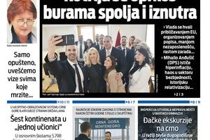 Naslovna strana "Vijesti" za 31. oktobar 2025.