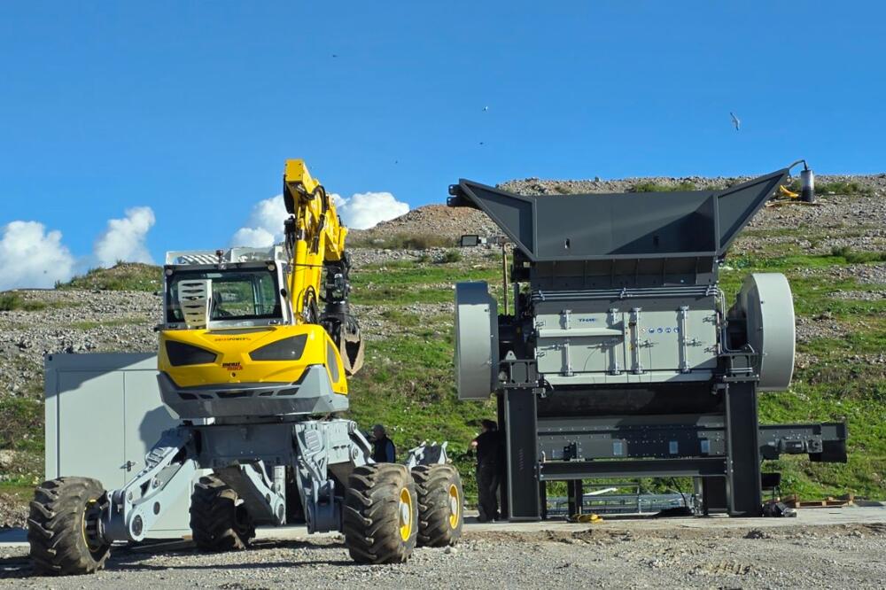 Montaža postrojenja za preradu otpadnih guma, Foto: Deponija