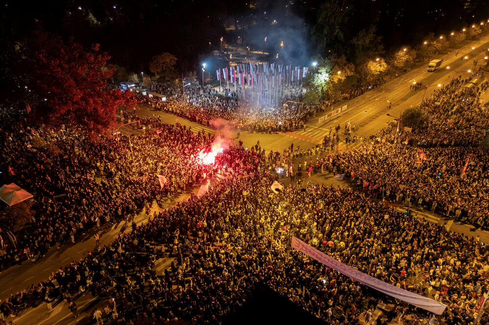 Detalj sa dočeka Novom Sadu, Foto: Reuters