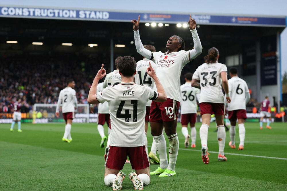"Tobdžije" slave gol Deklana Rajsa za 2:0, Foto: Reuters