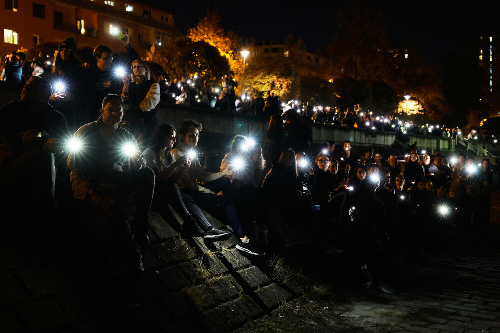 Sa protesta u Novom Sadu 1. novembra, Foto: Beta/AP