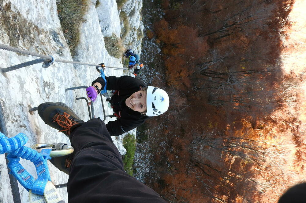 Reporterka &ldquo;Vijesti&rdquo; na ferati Štirovnik, Foto: Slobodni Penjači - Cetinje