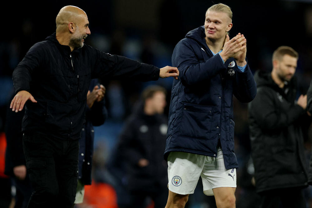 Gvardiola i Haland, Foto: Reuters