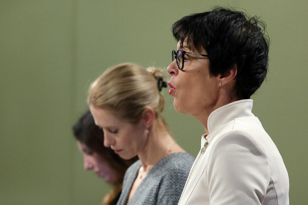 Marta Kos i Kaja Kalas juče u Briselu, Foto: Rojters