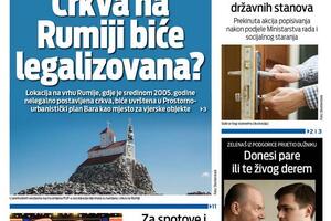 Naslova strana "Vijesti" za 8. novembar 2025.