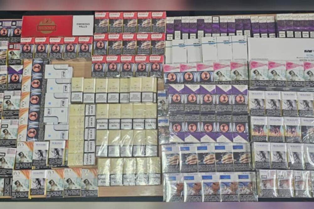 Zaplijenjene cigarete, Foto: Uprava policije