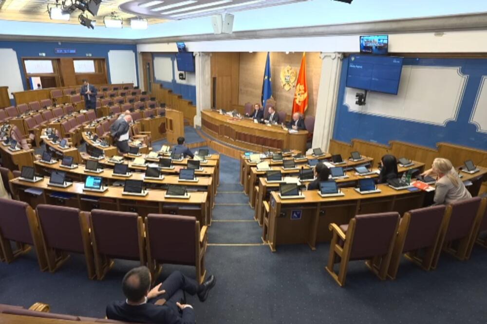 Sa današnjeg zasijedanja Skupštine, Foto: Printscreen/Youtube/Skupština Crne Gore