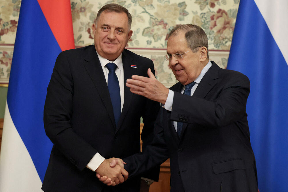 Dodik i ruski šef diplomatije Sergej Lavrov u Moskvi 9. septembra, Foto: Rojters