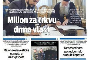 Naslovna strana "Vijesti" za 16. novembar 2025.