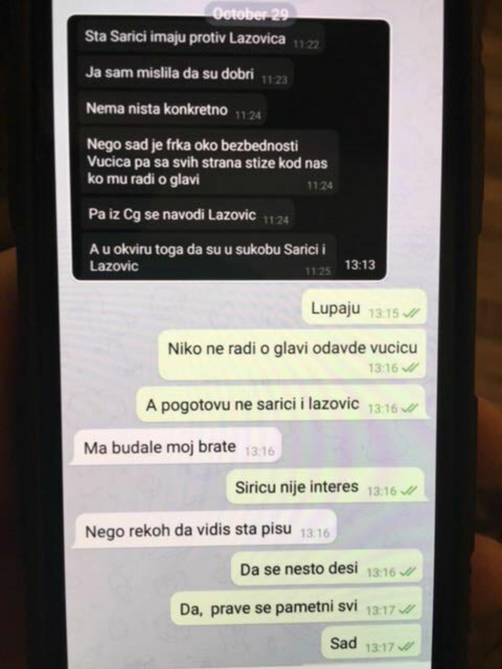 Poruka koju Lazović na Skaju prosljeđuje Šariću