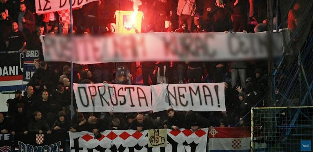 Črnogorska policija preiskuje skandiranje hrvaških navijačev v Podgorici