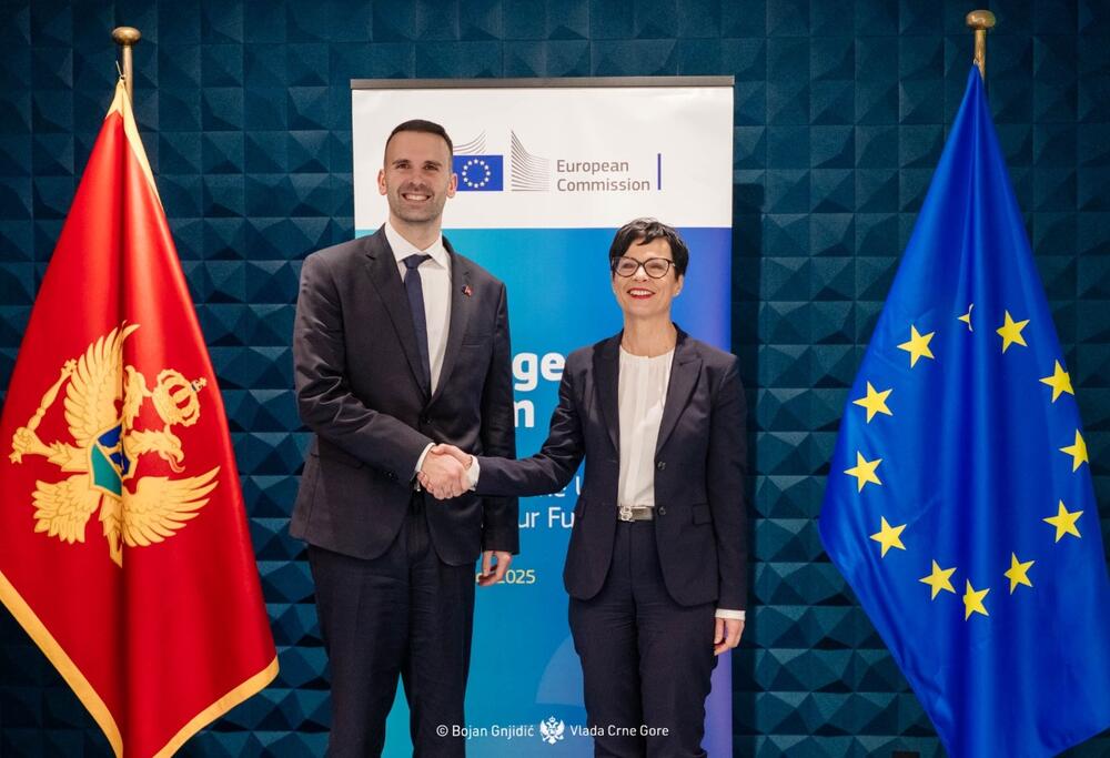 Predsjednik Vlade Crne Gore Milojko Spajić i komesarka EU za proširenje Marta Kos
