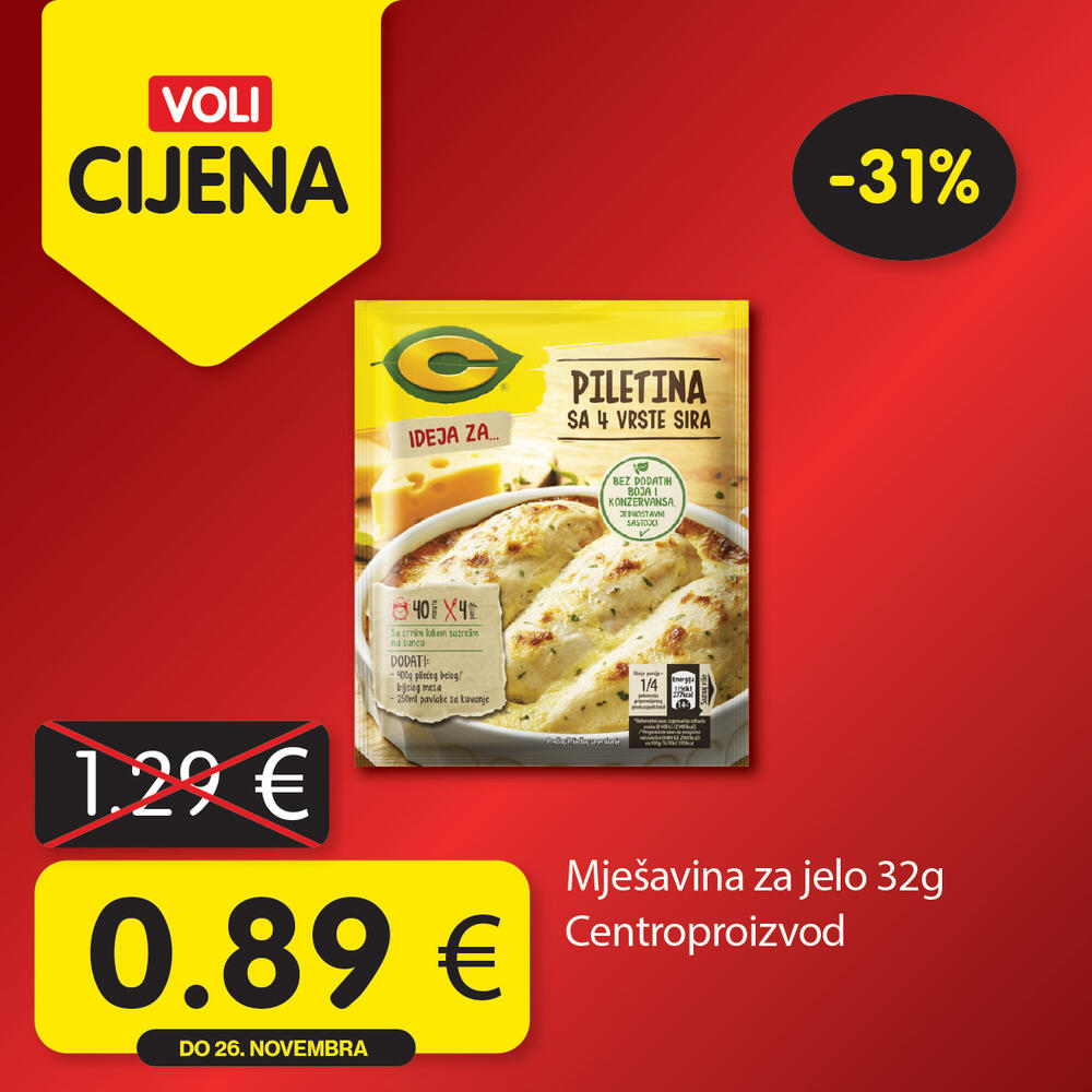 <p><em>Potražite proizvode sa specijalnom oznakom Voli cijena i uštedite vaš kućni budžet.</em></p>