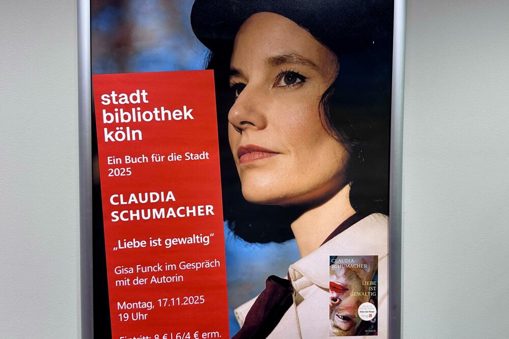 Plakat za književno veče sa Klaudijom Šumaher, Foto: D. Dedović