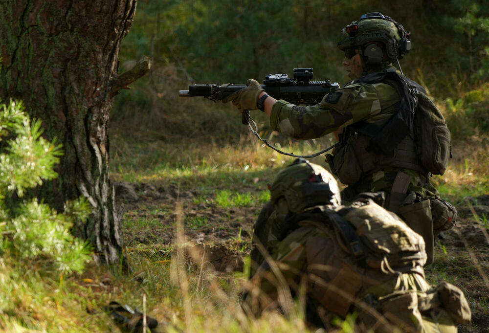 Švedski vojnici tokom vježbe početkom novembra