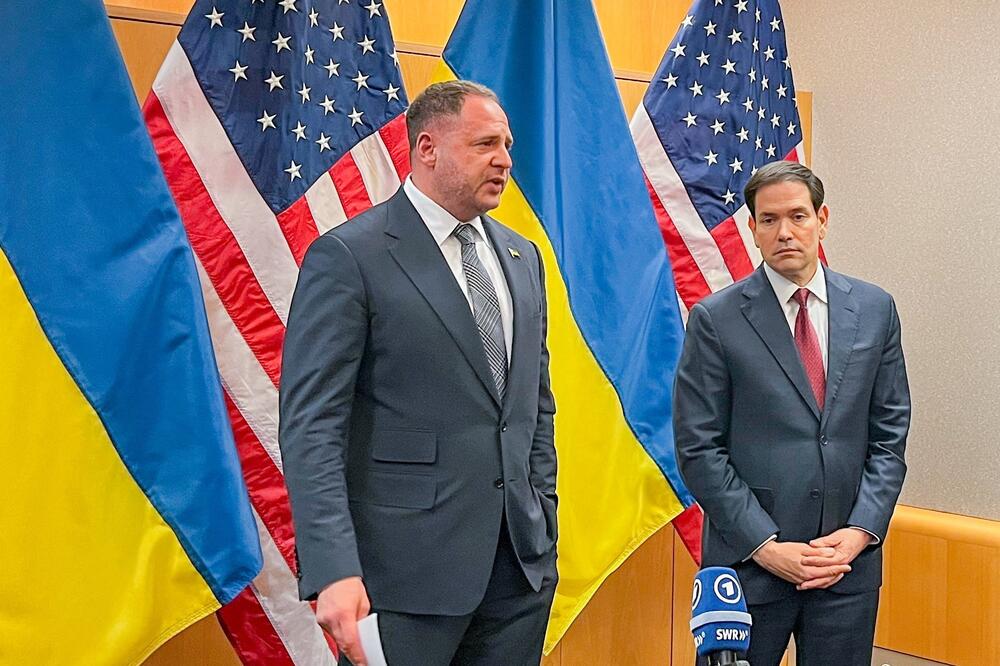 Šef kabineta predsjednika Ukrajine Andrij Jermak i američki državni sekretar Marko Rubio, Foto: REUTERS