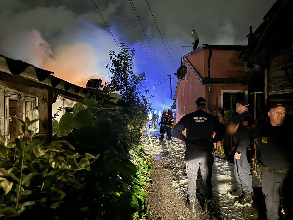 V Podgorici aretirali osumljenko za požar, ki je zajel osem stanovanjskih objektov