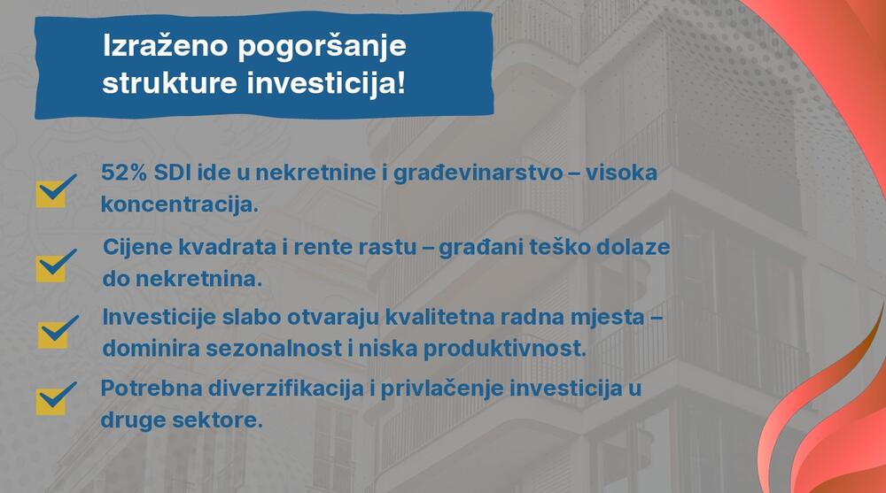 <p>Predsjednik je ukazao i da je nastao vrlo veliki strukturni deficit budžeta, kao i da će ukoliko se ne poveća ekonomski rast biti nužno uvođenje novih poreza za punjenje državne kase</p>