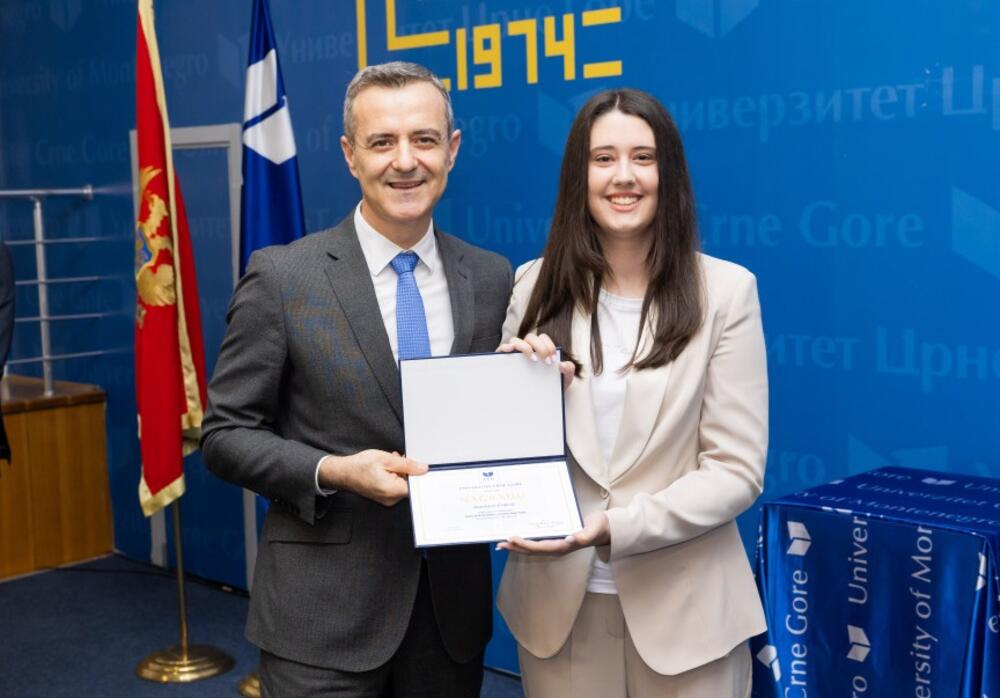Anastasija Čolović proglašena za najbolju studentkinju Fakulteta...