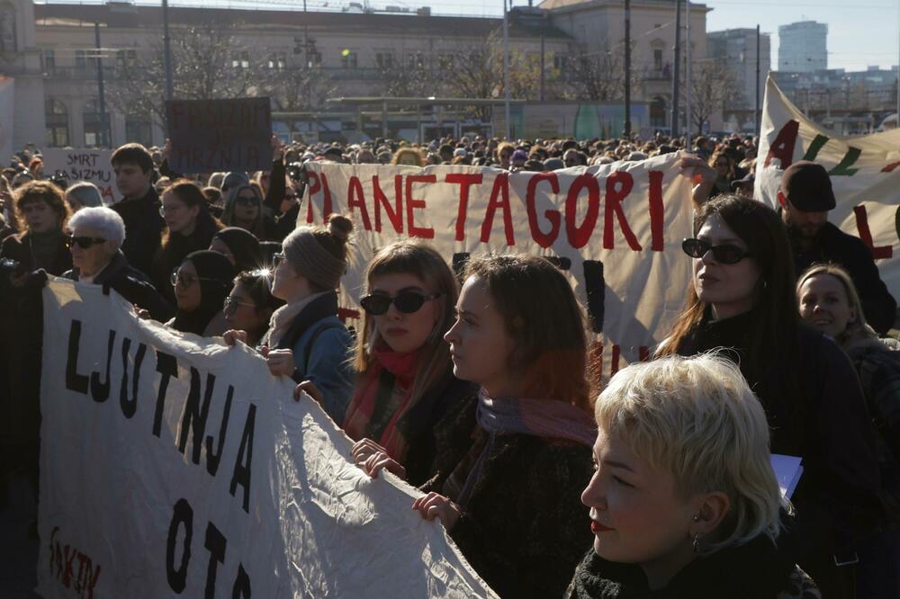 Detalj sa protesta, Foto: BETAPHOTO/HINA/Tomislav Pavlek