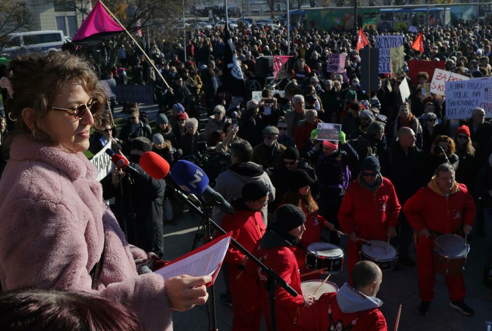 Sa antifašističkog protesta u Zagrebu