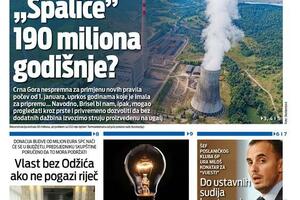 Naslovna strana "Vijesti" za 1. decembar 2025. godine