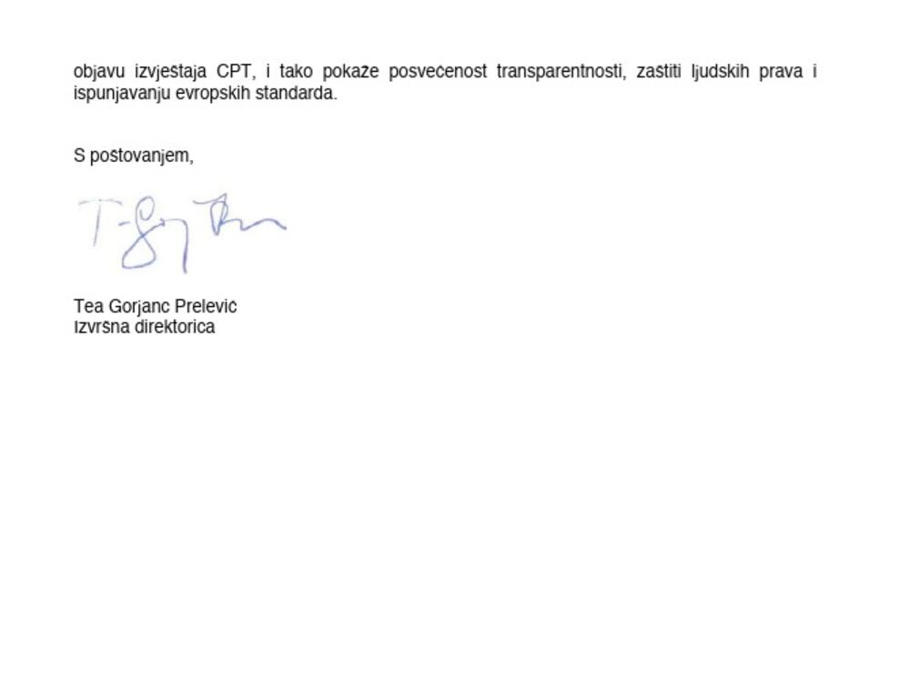 <p>"CPT je do sada uvijek dostavljao takva zapažanja predstavnicima Vlade Crne Gore, a to je učinio i na kraju ove posjete. Međutim, javnost sa cjelokupnim zapažanjima nije upoznata, već samo sa pohvalama koje je CPT uputio Ministarstvu socijalnog staranja, porodice i demografije u odnosu na stručni kadar i profesionalni pristup u ustanovama pod njihovom nadležnošću (JU 'Ljubović', JU 'Komanski most' i JU Dječji dom 'Mladost' u Bijeloj), a koje je to ministarstvo jedino objavilo", piše u saopštenju HRA</p>