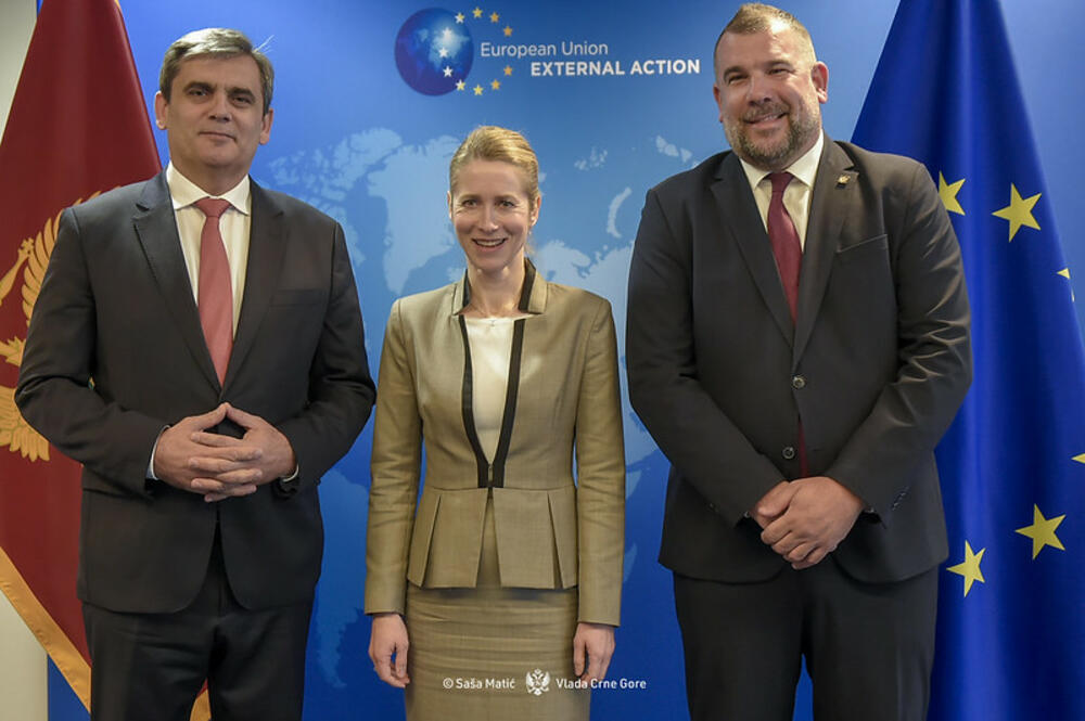 Ibrahimović i Krapović sa Kajom Kalas, visokom predstavnicom EU za vanjsku politiku i bezbjednost