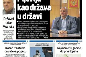 Naslovna strana "Vijesti" za 3. decembar 2025.