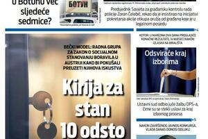 Naslovna strana "Vijesti" za 4. decembar 2025.