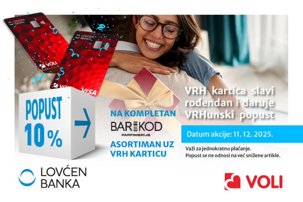 <p>Za korisnike Vrh kartice još veći popusti u Namos salonu namještaja, Super Voli marketu u City kvartu, Qbik salonu keramike i sanitarija, K sport buticima sportske opreme, Barkod parfimerijama i Tehnomax prodavnicama tehnike.</p>