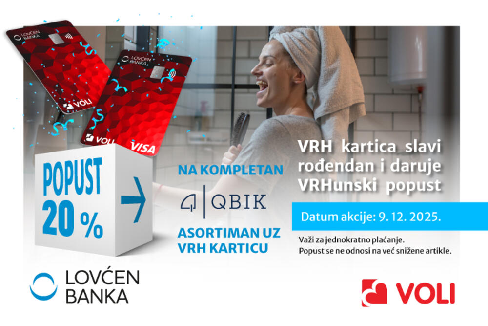 <p>Za korisnike Vrh kartice još veći popusti u Namos salonu namještaja, Super Voli marketu u City kvartu, Qbik salonu keramike i sanitarija, K sport buticima sportske opreme, Barkod parfimerijama i Tehnomax prodavnicama tehnike.</p>