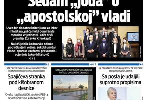 Naslovna strana "Vijesti" za 5. decembar 2025.