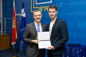 Kovačević proglašen najboljim studentom UCG za studijsku 2025/26....